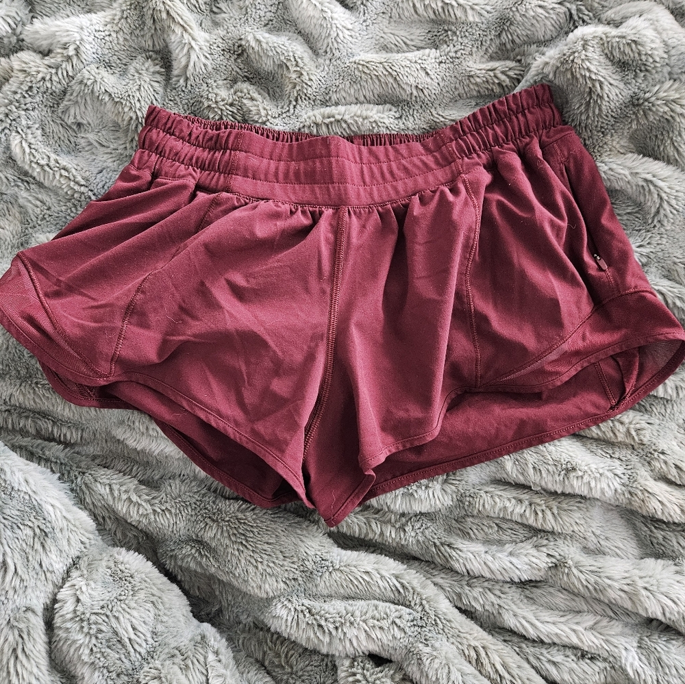 Lululemon Athletica Maroon Athletic Shorts